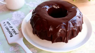 Receita de Bolo de chocolate com cobertura de ganache de chocolate