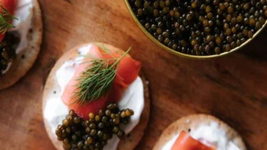 Receita de Salmão com molho de champanhe e caviar