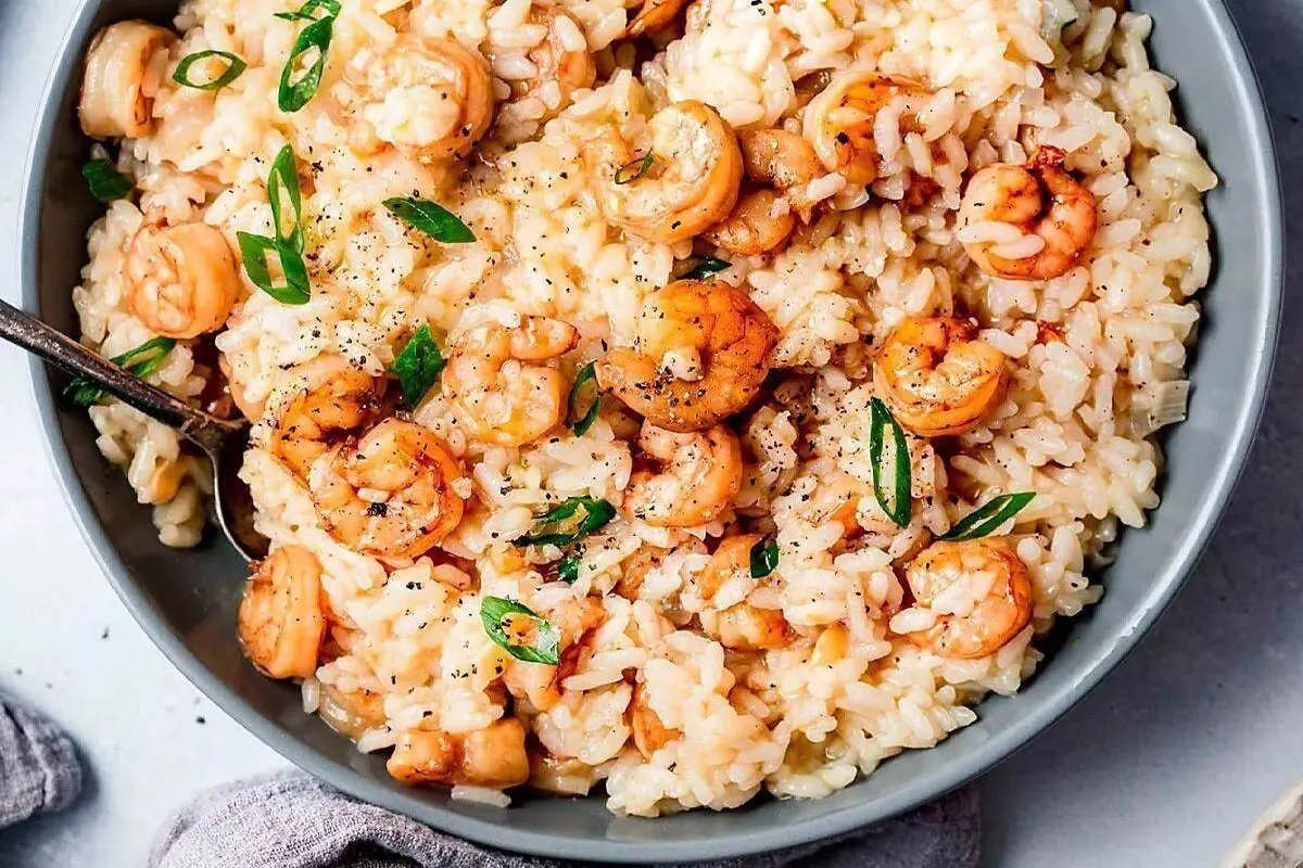 Receita de Risoto de camarão