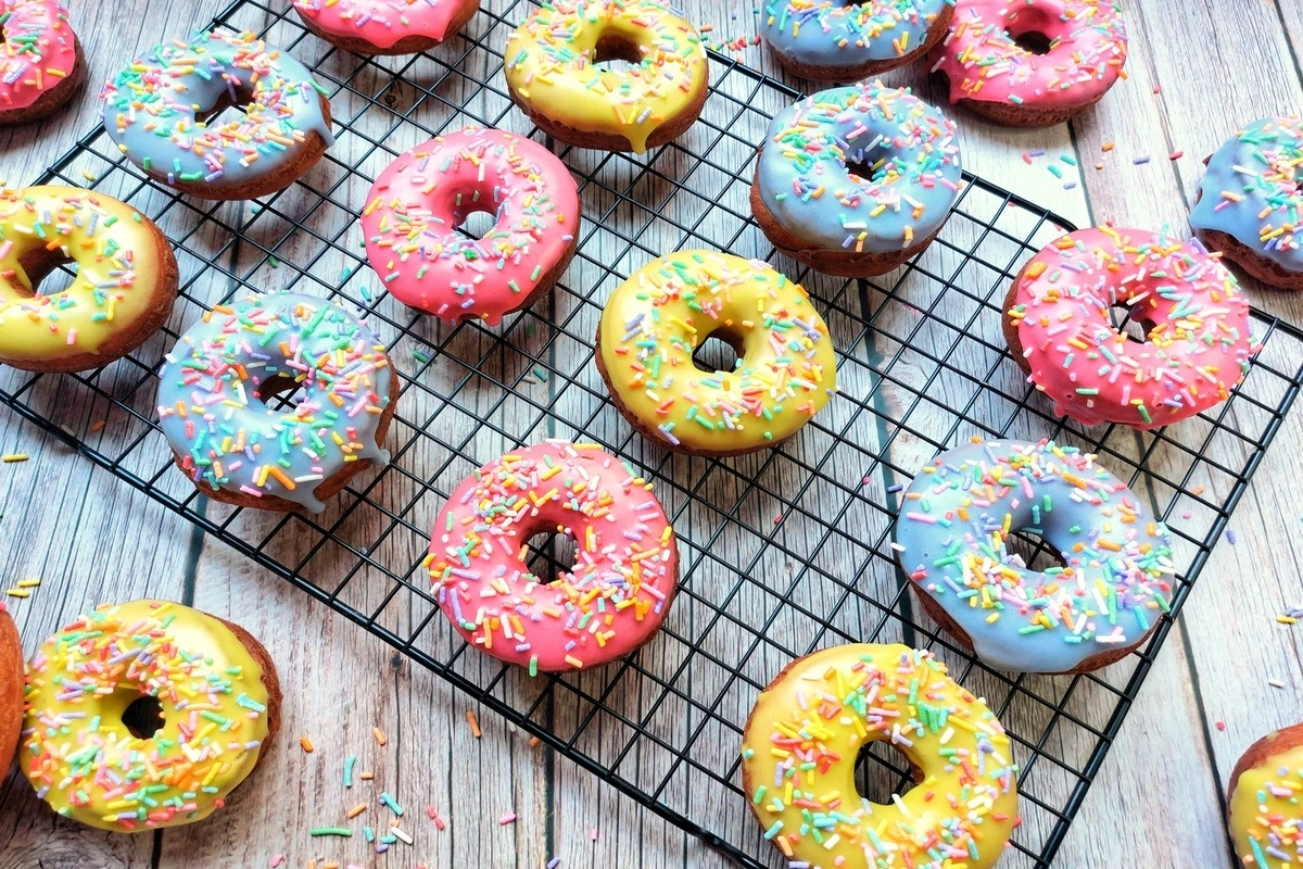 Receita de Donuts Coloridos