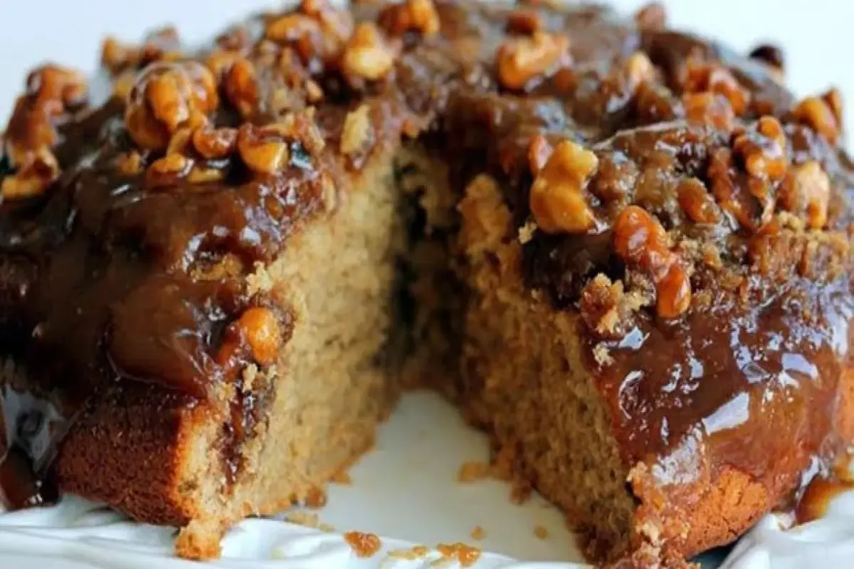 Receita de Torta de nozes com caramelo