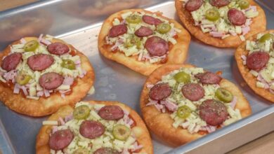 Mini Pizza com Massa de Pastel